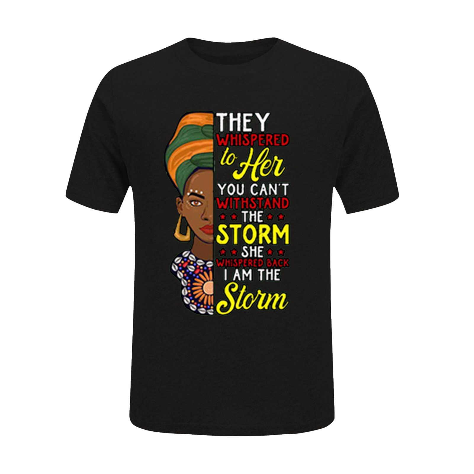 Uni Tee Top Attrtive Blk Women Printed O-neck T-shirt