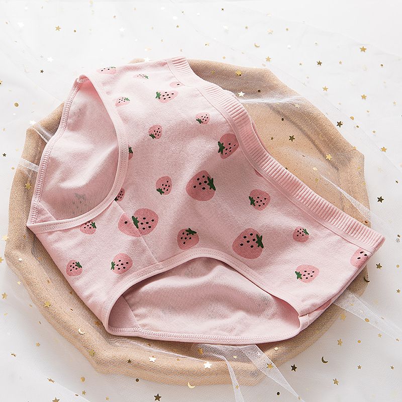 Soft Cotton Women Panties Sweet Underwear with Strawberry Pattern for Girls & Women Breathable High Premium Quality Female Briefs