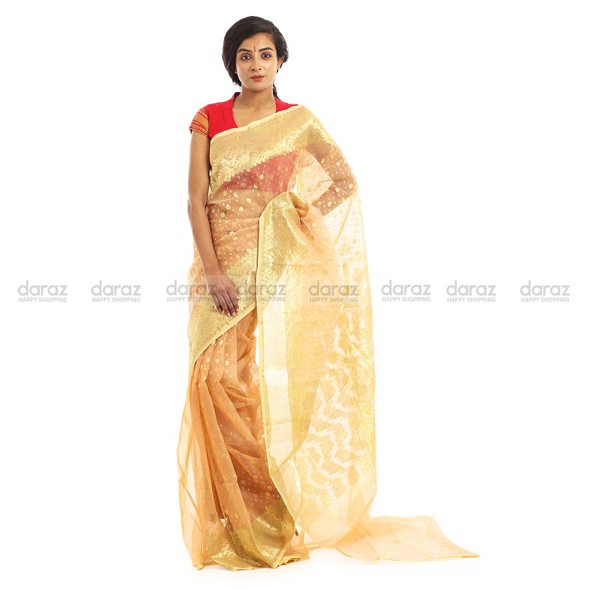 Muslin Silk Sharee With Running Blouse Piece For Women's By Sharee Ghar