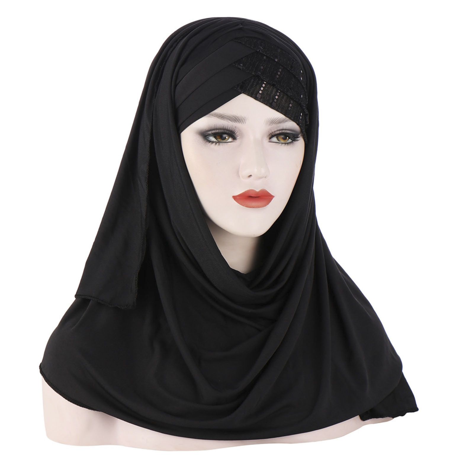 Scarf Sleep Hat Traditional Sequins Splice ad Wrap Scarf