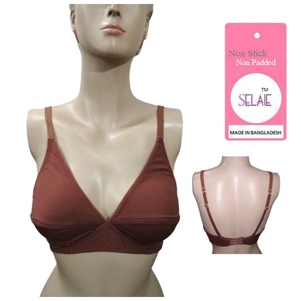 Women Comfortable Bra Non Stick Non Foam Tan Brown Color