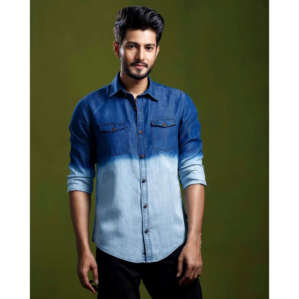 Denim Stylish Long Sleeve shirt For Men