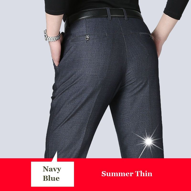 Mens Grey Dress Pants Formal Business Classic Suit Pants Mens Casual Dress Suit Man Office Work Slim Fit Male Casual Trousers