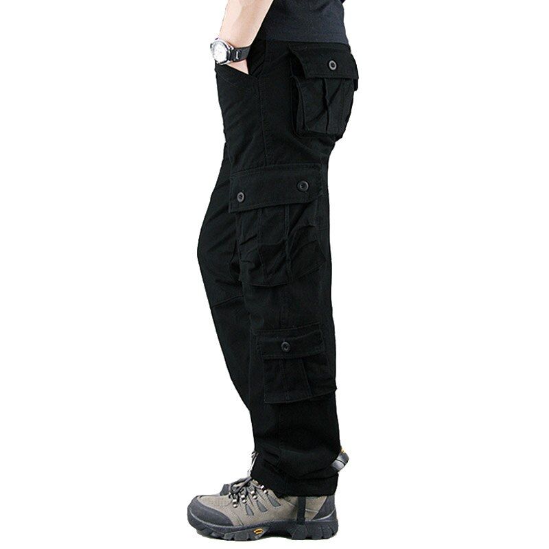 Men Cargo Pants with Multicket Outwear   Overalls Working Tactical Pants Track Trainig Cotton Baggy Pants Men