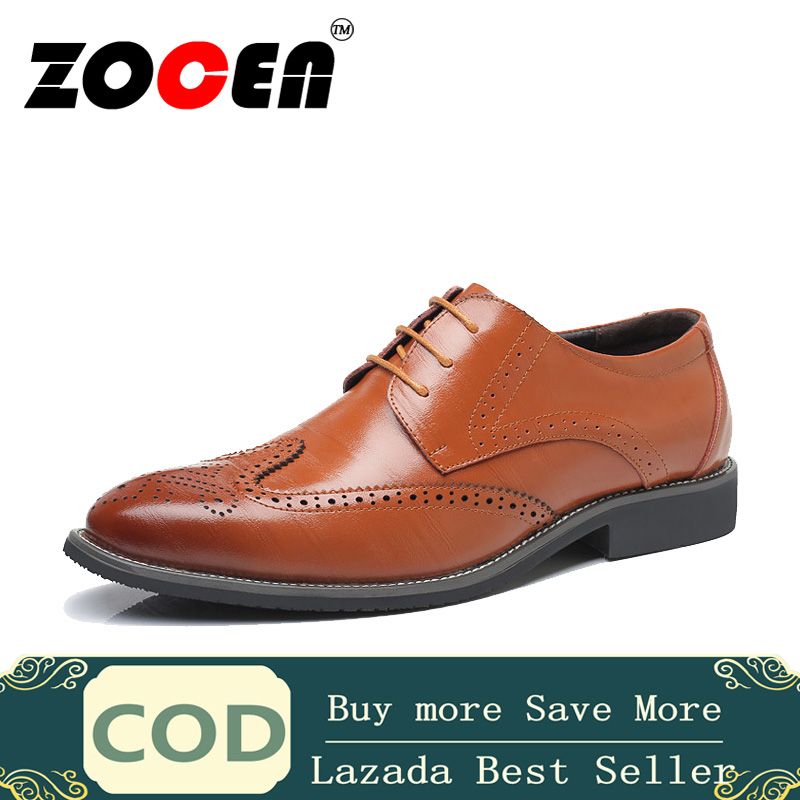 Men Leather Shoes Leisure Brock Single Shoes Business Oxford Shoes Leather Shoes for Men