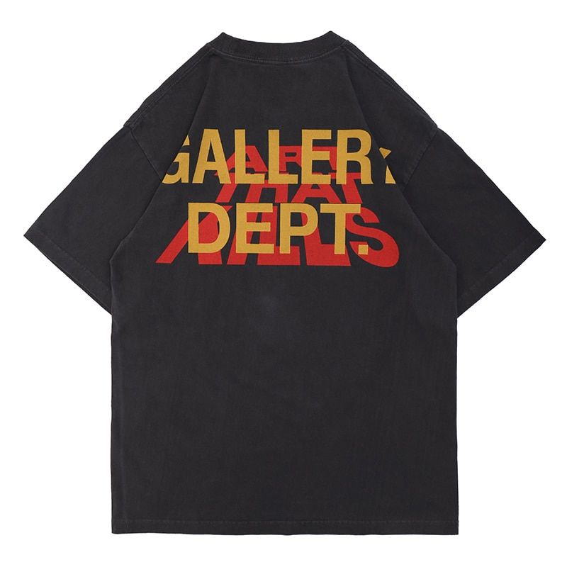 High Street Washed Letter Print Cotton Tshirts Mens Short Sleeve Loose Casual Summer T Shirt O Neck Oversize Hop Tees