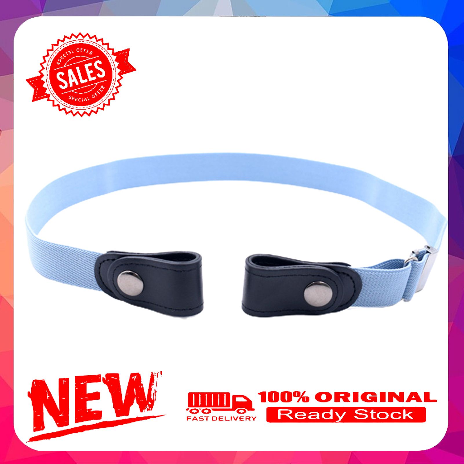 Vist Fox Belt All-match Adjustable Faux Feather Strong Construction Belt Strap for Jeans