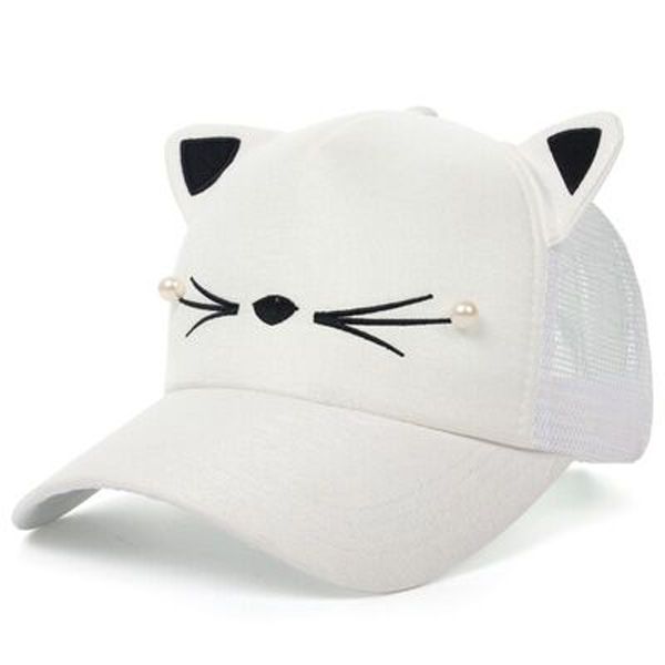 MAERSHEI Summer beaded cat ears baseball cap Sanpback Korean version of the cap breathable girls net cap