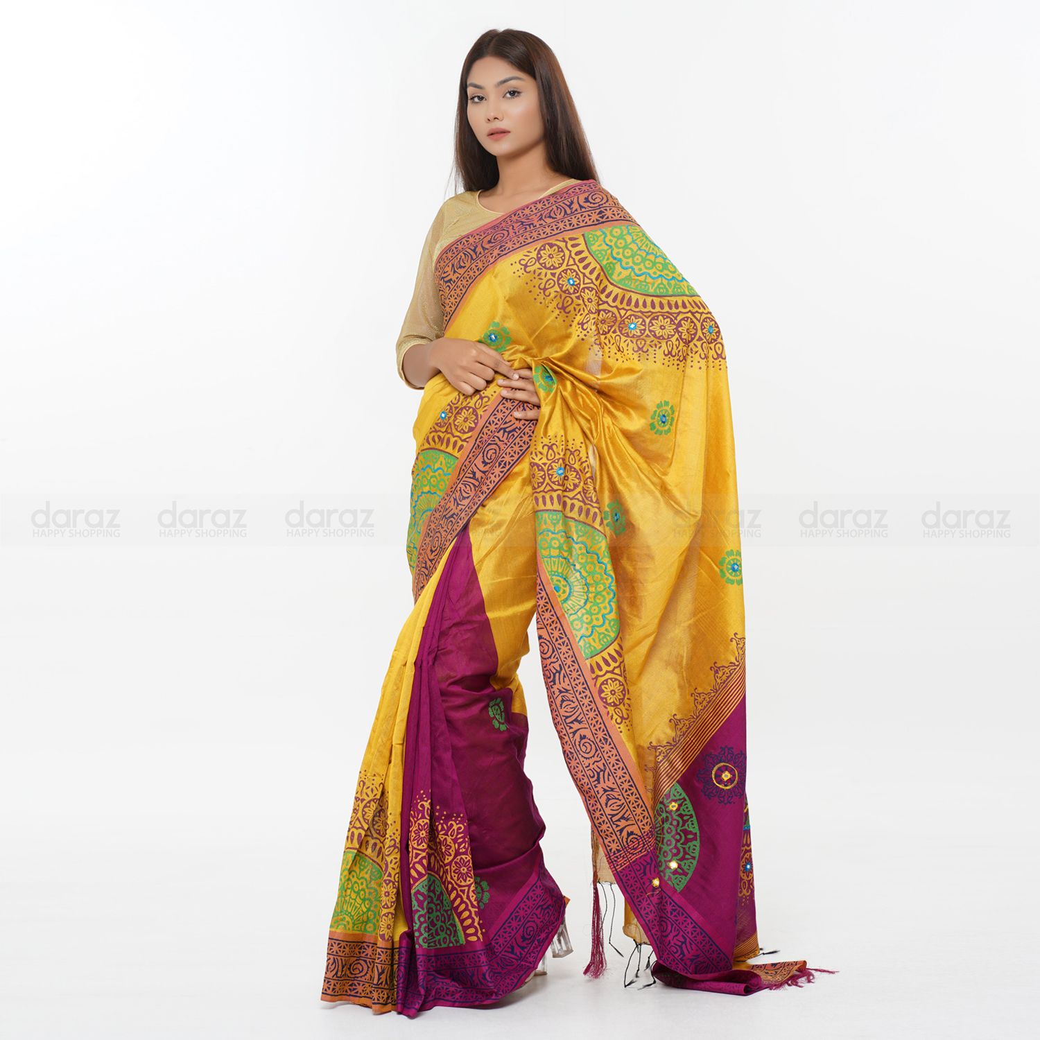 Catching Collection Trendy Design Dhupiyan Silk Saree  For Women