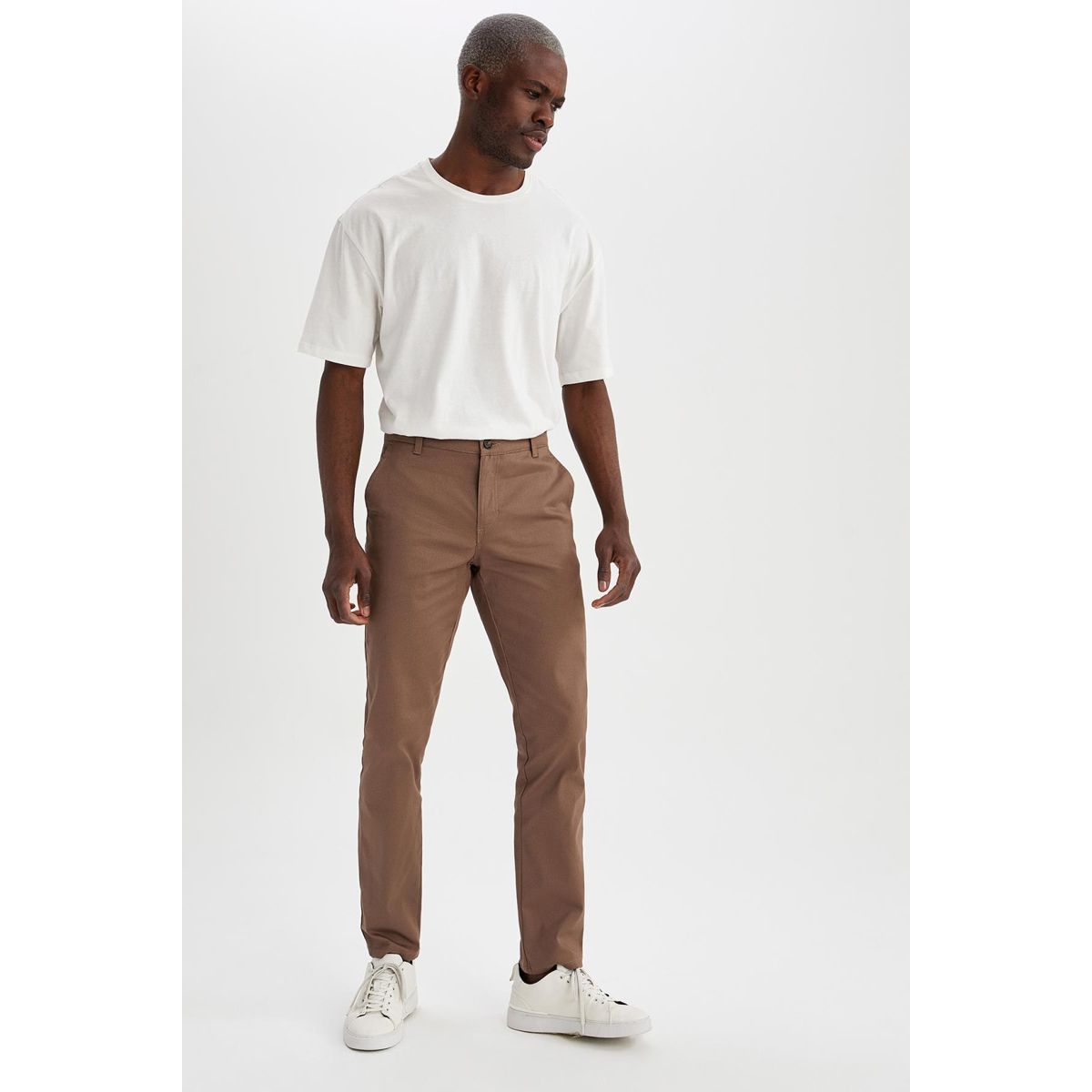 DeFacto Spring Man Pants & Bottoms Regular Fit Basic Chino Pants Regular Fit Streetwear Male Fashion-T1054AZ21SP