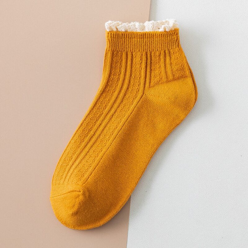 Fashion lace ruffled soft cotton female socks top quality spring and summer cute socks sweet princess girls comfortable cute fri