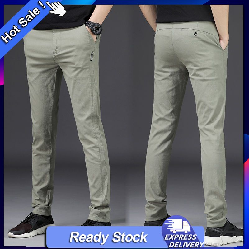 Men's Fashion Stretch Sateen Casual Pants
