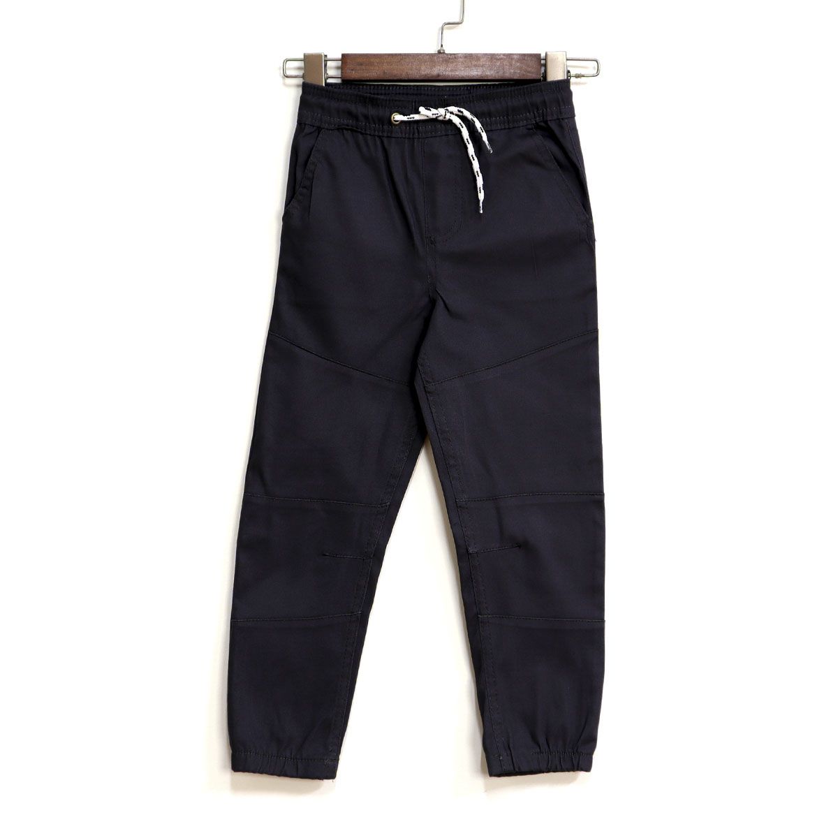 Dark Ash Solid Color Stretch  Kids Jogger