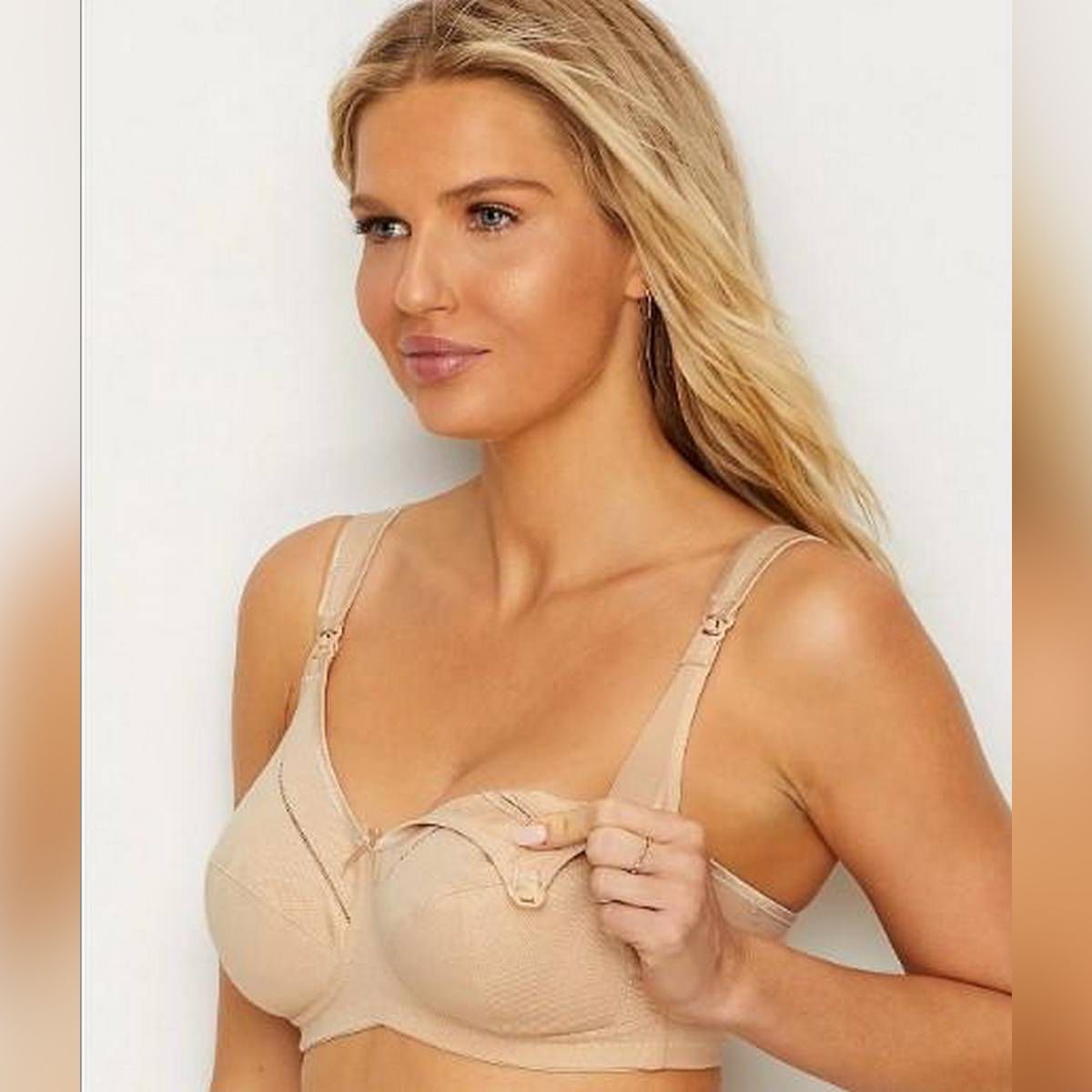 Cotton Breast Feeding Bra for Women - Cream