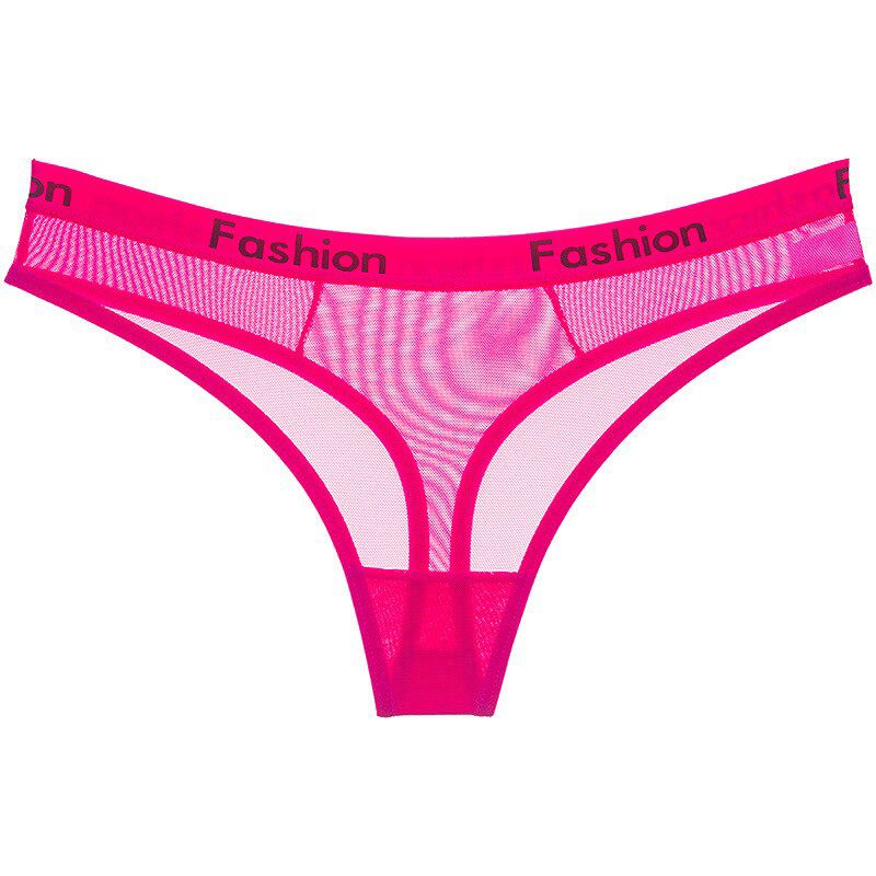 Letter Transparent Mesh Yoga Shorts Women Low-Waist Thongs Underwear se_xy Gym Shorts Women Triangle Panties