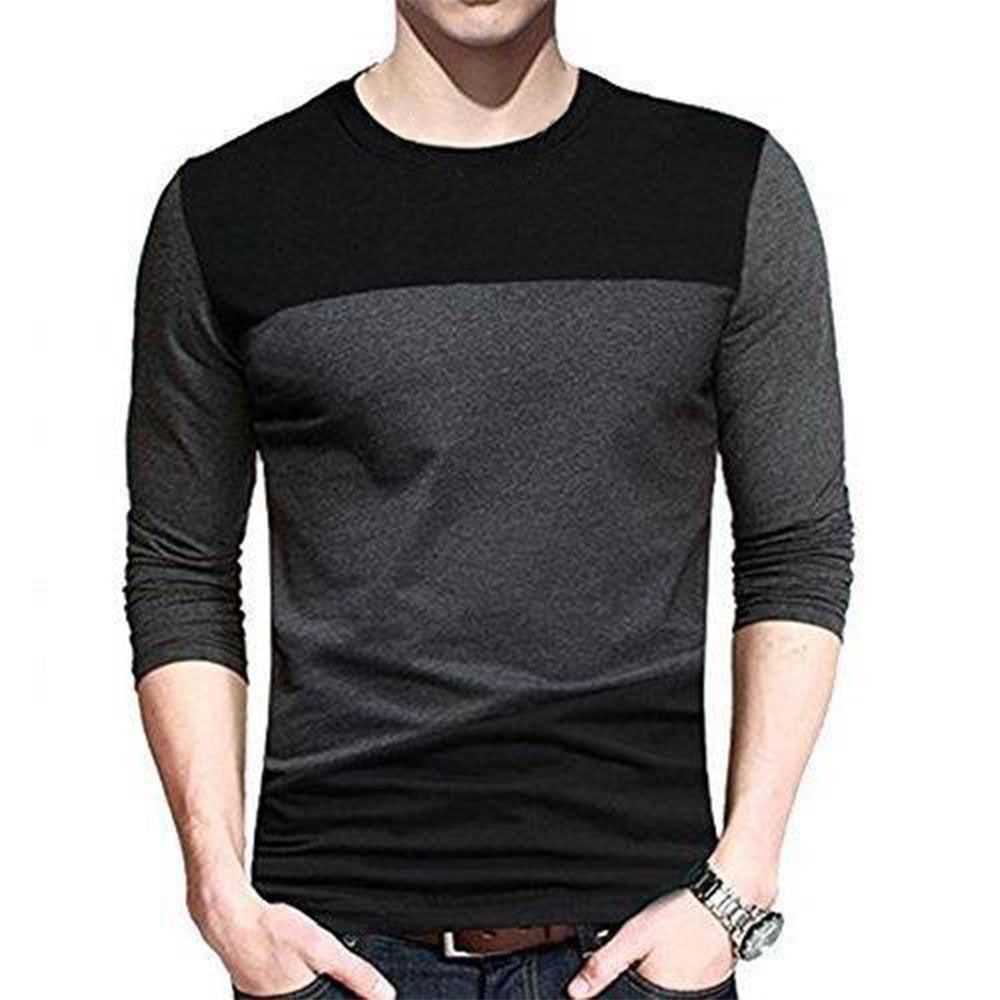 Gray Cotton Long Sleeve T-Shirt For Men - T Shirt For Man - T Shirt For Man