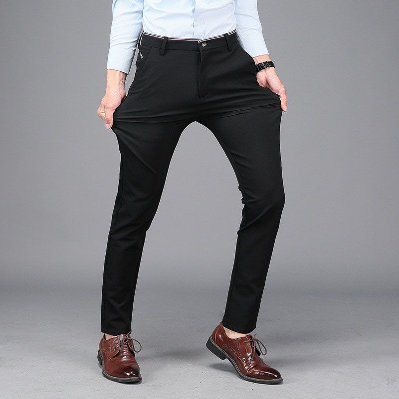2021 Summer Men Clothing Dress Pants Men Suit Pants Business Pantalones De Hombre Middle-Aged Man Casual Plus Size Loose Fashion