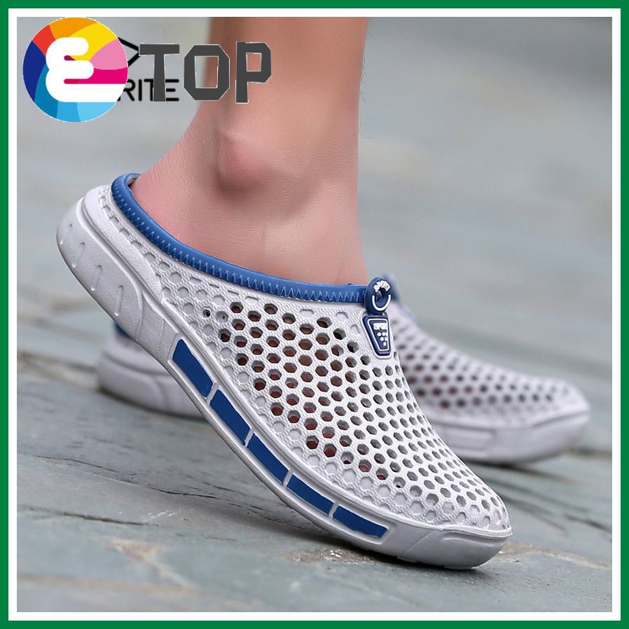 Big Size 40-45 Men Slippers Lazy Half Slipper for Men Home Slippers Bathroom Slippers for Men