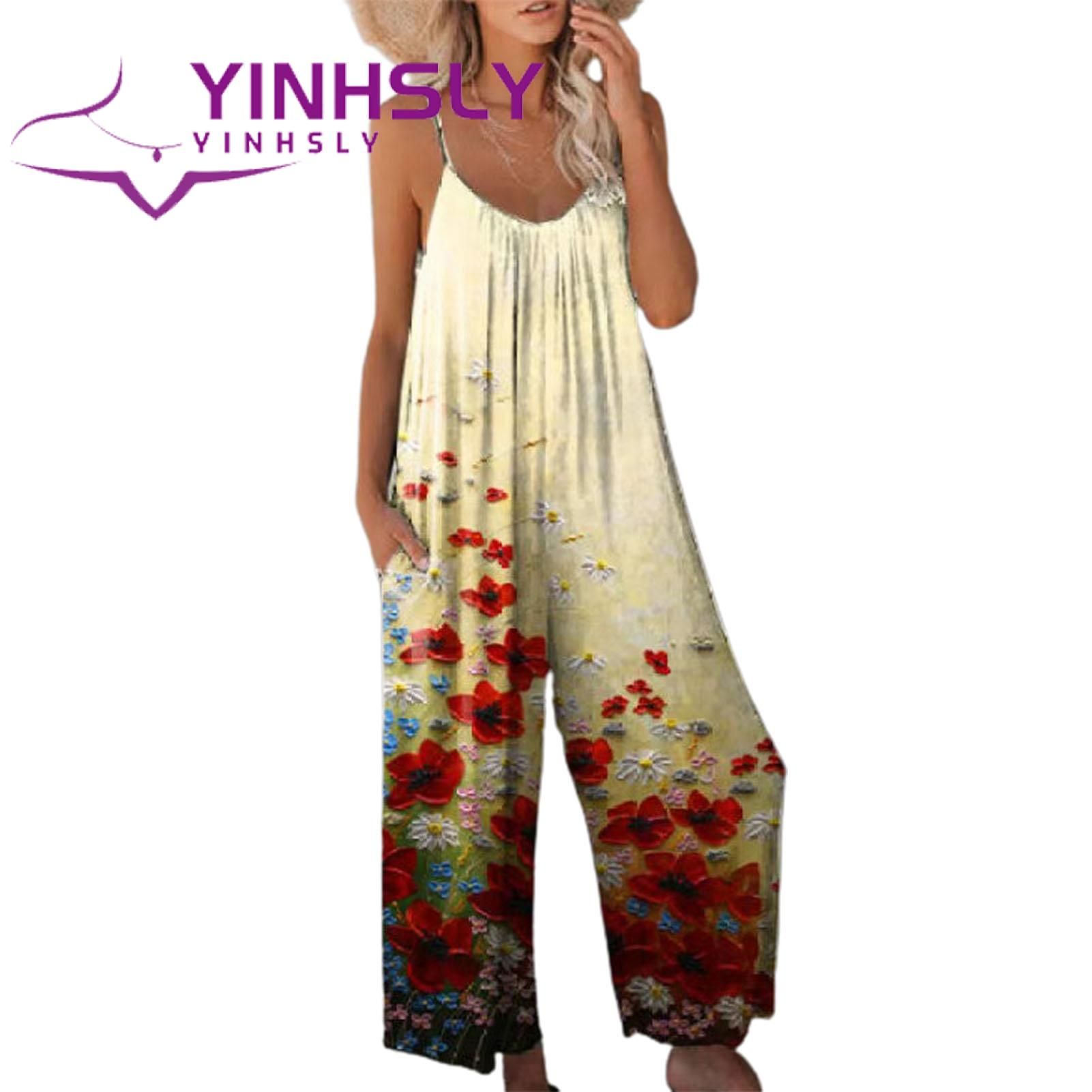 Beh Jumpsuit Ethnic Printed Retro Spaghetti Straps Jumpsuit