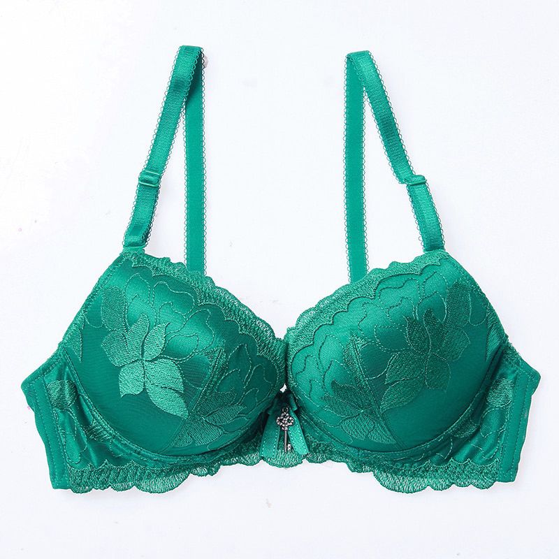2018 Summer Women Beautiful Floral Luxury Embroidery Lace Water Bra 3/4 Cup Push Up Underwear  Female Lingerie Brassiere