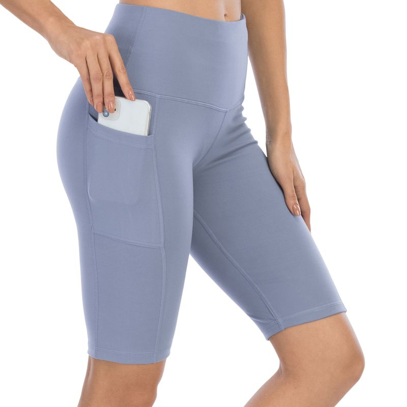 Sport Shorts Female Fitness Nudity High Waist Hip Lift Running Yoga Short Side Pockets Tights Quick Dry Gym Sportswear