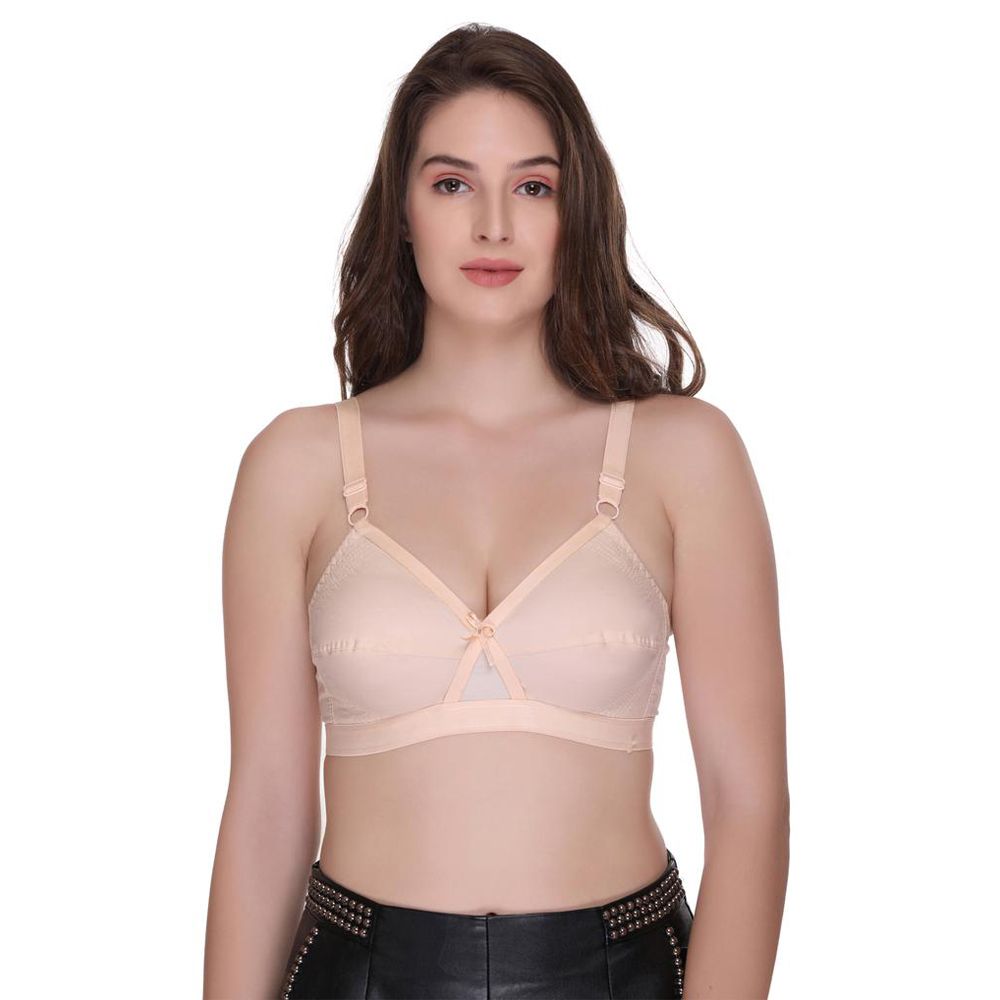 Full Coverage Cotton Bra - backside four huk bra - Bra - Bra