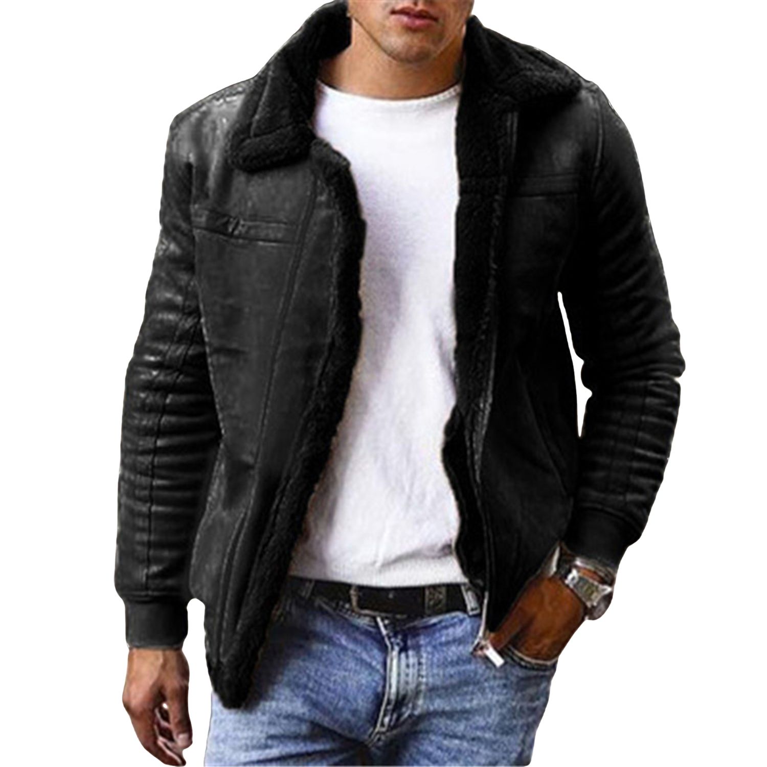 Men Coat Long Sleeve Skin-friendly Men Jacket