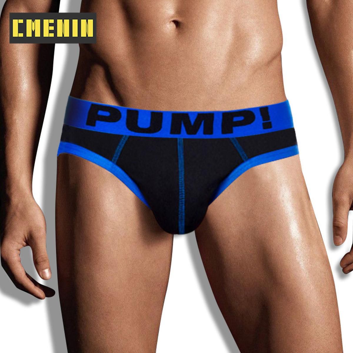 CMENIN Soft (1 Pieces) PUMP Patchwork  Underwear Men Jockstrap 2021 New Cotton Briefs Mens Underpants Man PU5107