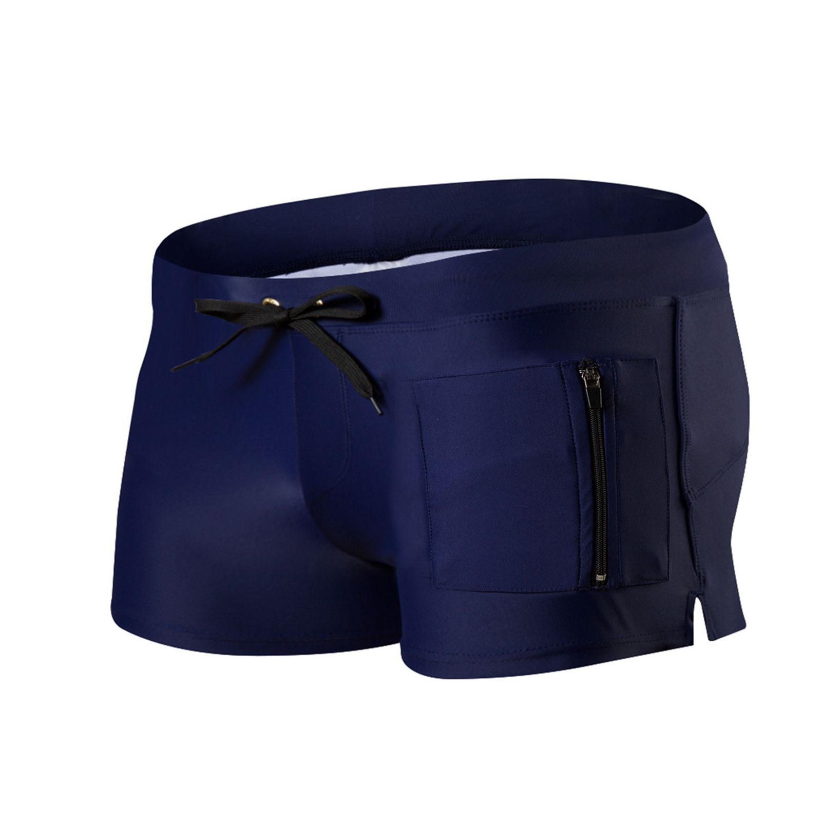Swimming Trunks Drawstring Good Skin-touch Men Swimming Trunks