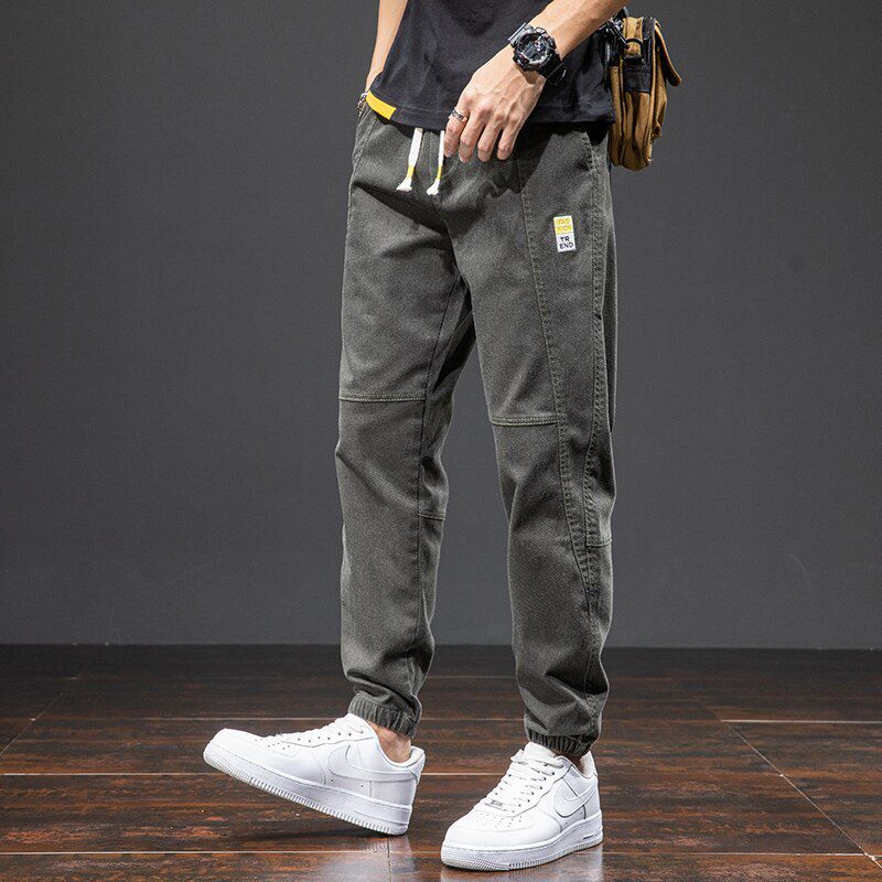 Plus Size Men Jogger Pants Streetwear Ankle-Length Casual Baggy Sweatpants Male Harem Trousers