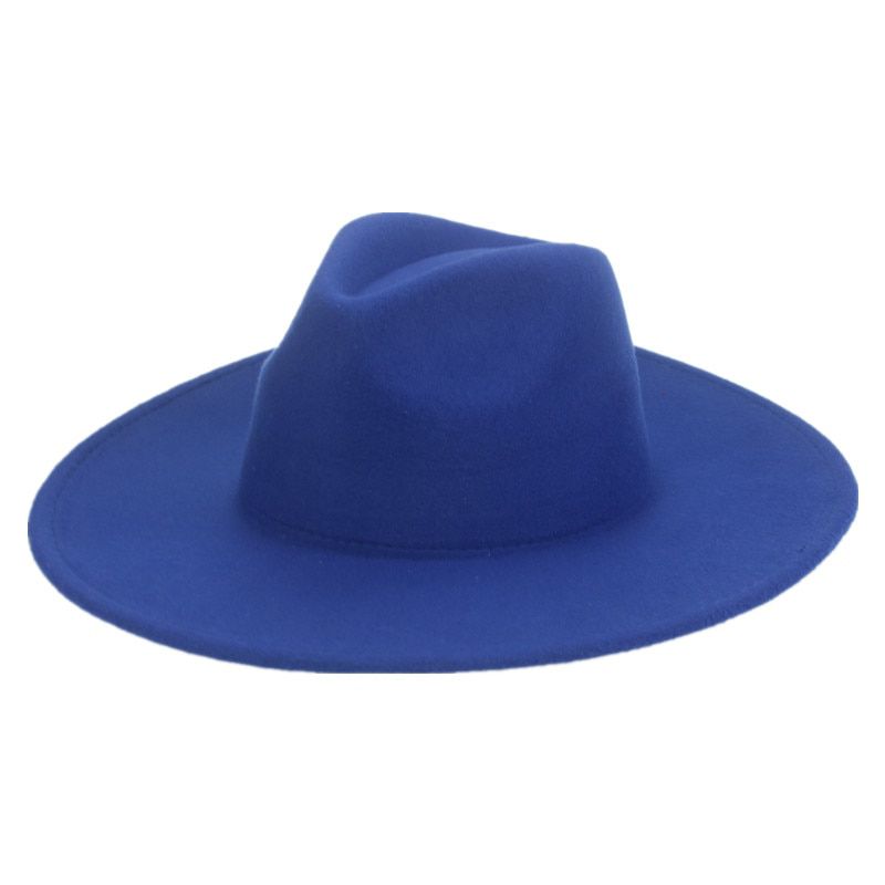 Fedora Hats Big Brim 9.5cm White Khaki Women Hats Winter Autumn Felted Formal Dress Church Panama Winter Hats SombrDe Mujer