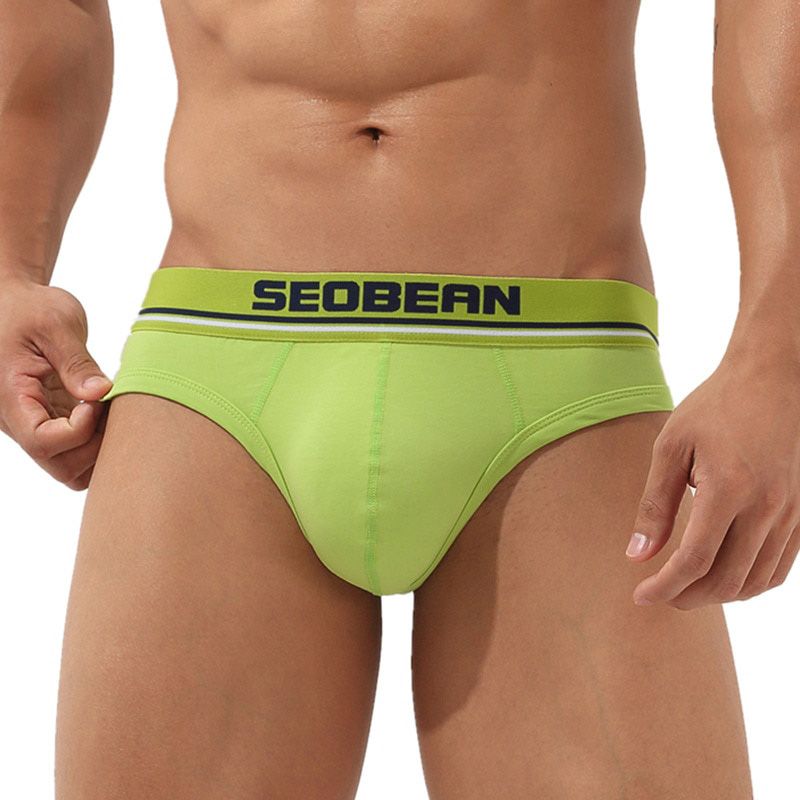 SEOBEAN Sexy Men Briefs Men Thongs Underpants Jockstrap Gay Mens Briefs  Under Wear Cotton Mens Panties