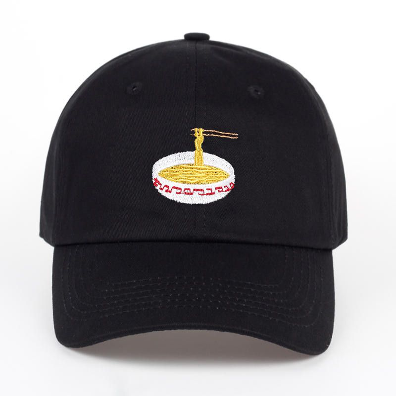 Adjustable Instant Noodles Embroidery Cotton Baseball hat Unisex Baseball Cap Casual Hats Girl Cap Bone Garros