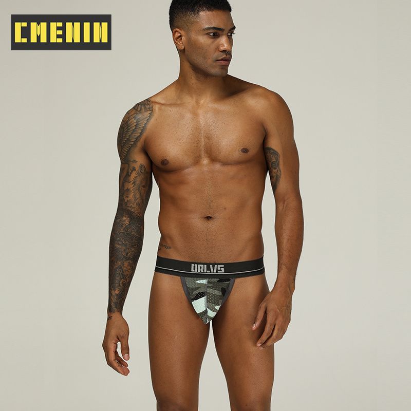 CMENIN Soft ORLVS (1 Pieces) Men Underwear thongs G String Male Panties Mesh Breathable Briefs Jockstrap For Male Sports OR190