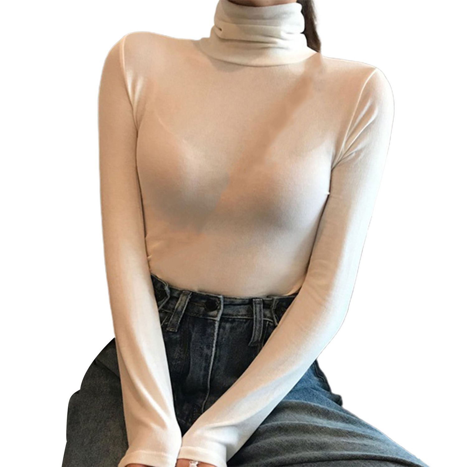 Base Sweater All Match Concise Turtleneck Elasticity Base Shirt