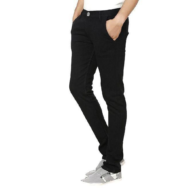 Black Twill Gabardine Pant For Men