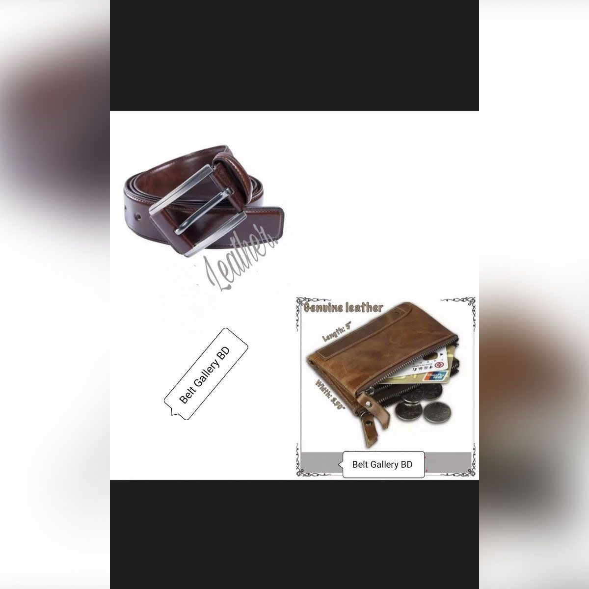 Chocolate Colour Belt And  Chocolate Wallet Combo Offer For Men