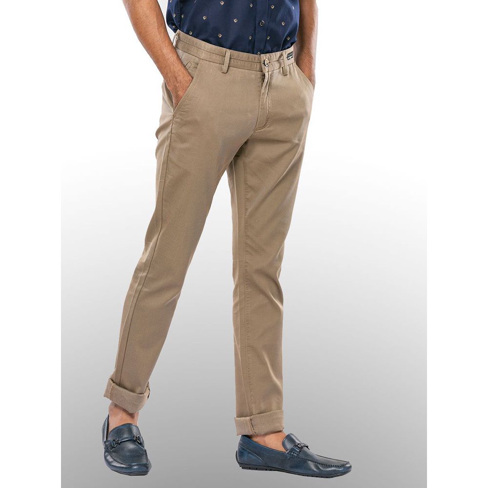 Brown Casual Twill Pant for Men