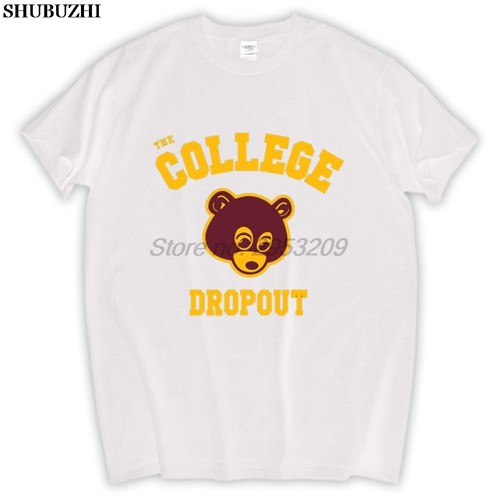 College Dropout T Shirt men Kanye West music printed gift short sleeve casual tee male tee tops sbz5699