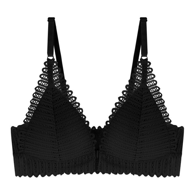 Lace Bras For Women Seamless Wireless Brassiere Front Closure Bra  Lingerie Comfort Push Up BH Backless Bralette