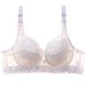 Plus Size Solid Color Floral Le y Bra Women Underwired Brassiere Underwear