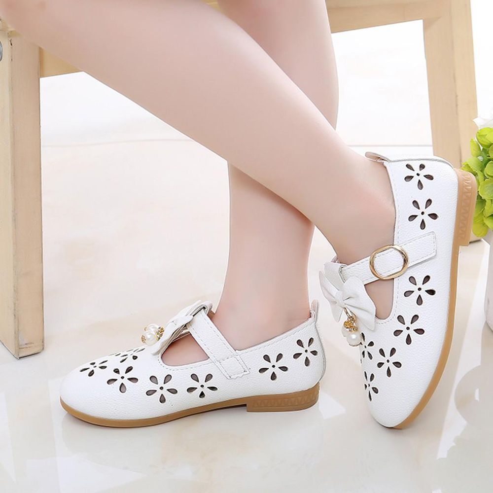 shoes for kids girl Children Kids Baby Girls Bowknot Pearl Hollow Dance Single Princess Casual Shoes Baby Shoes doll shoes for kids girl sandals for kids girl