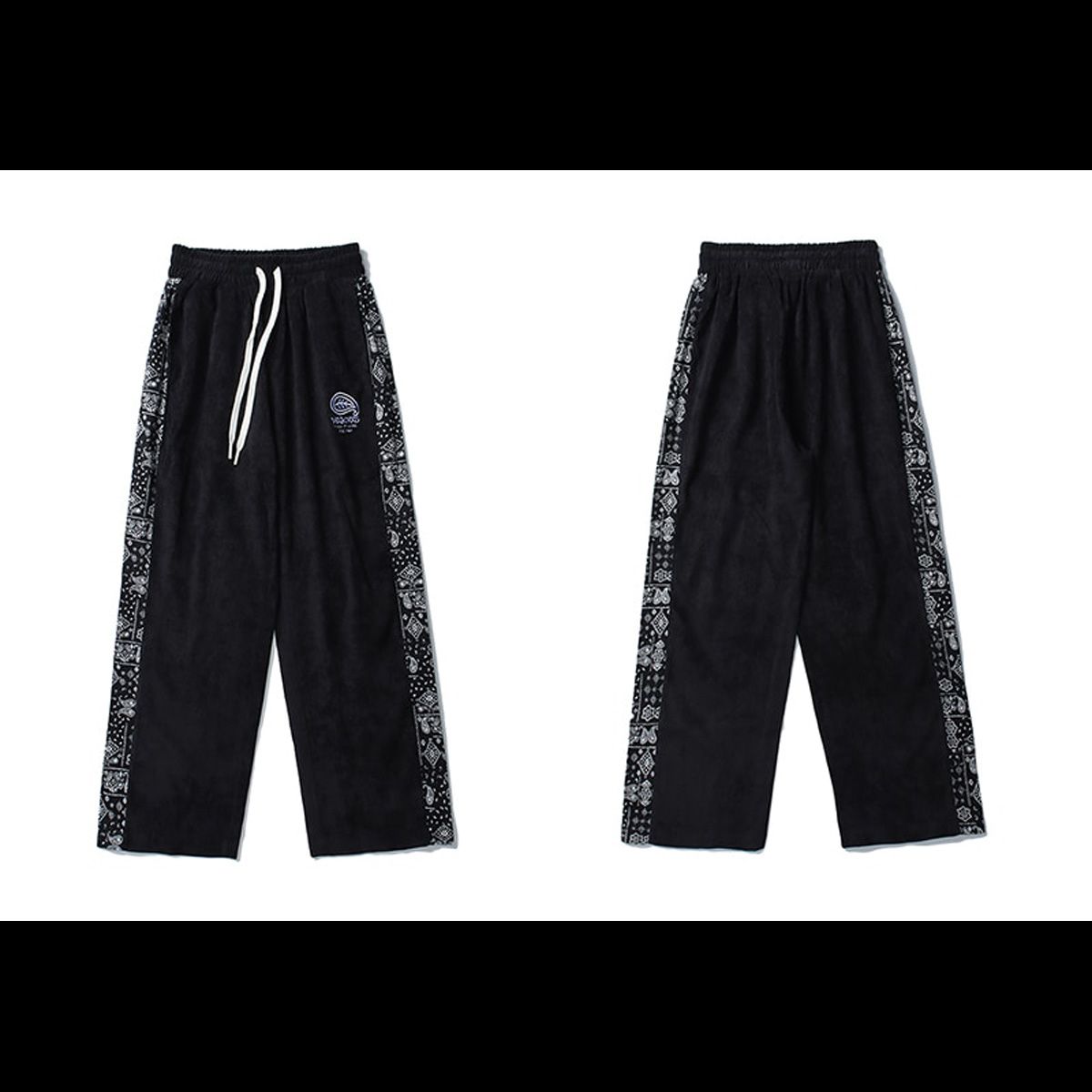 Men Hop Corduroy Baggy Jogger Pants Vintage Patchwork Harajuku Streetwear Sweatpants Casual Summer Track Trousers