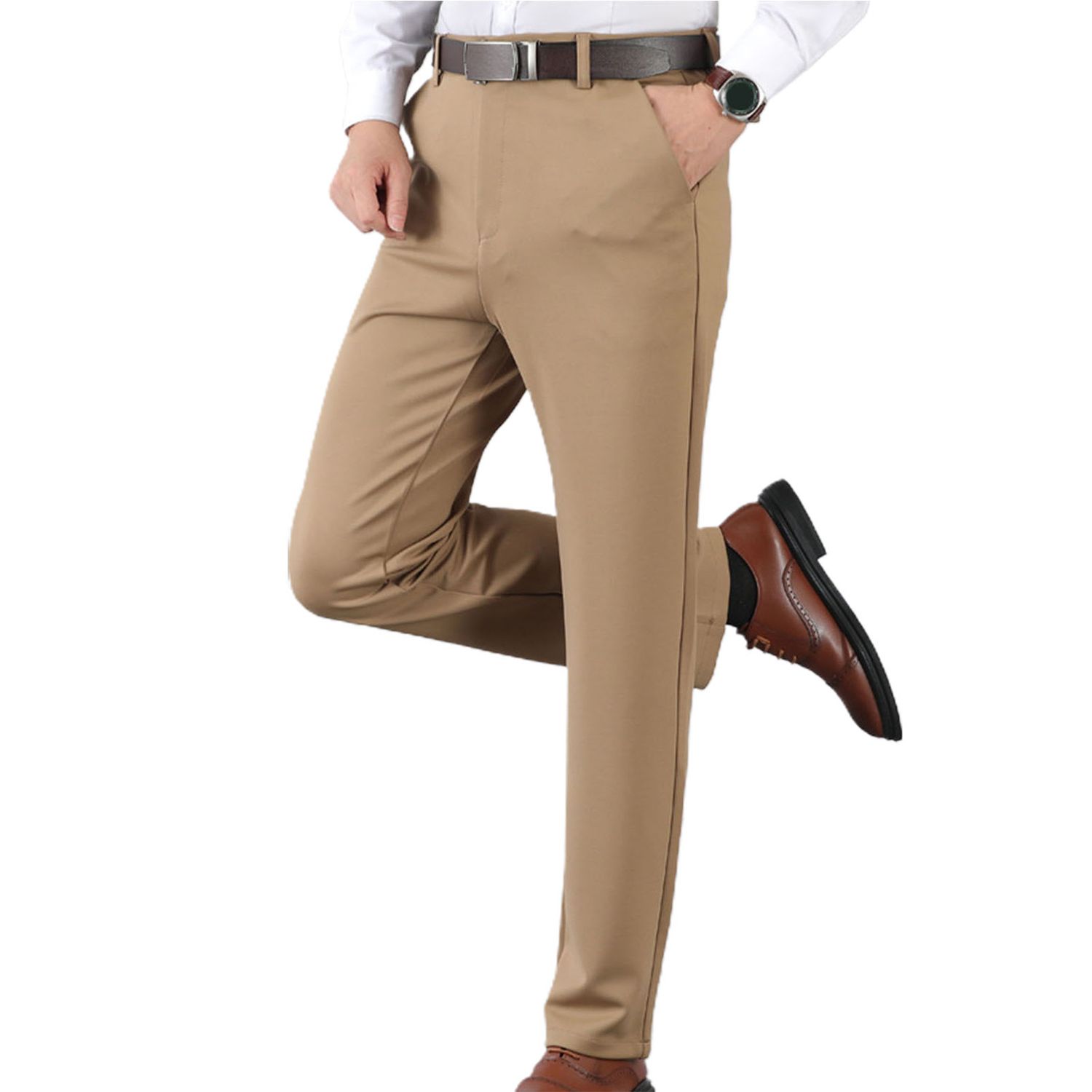 Autumn Suit Pants Solid Color Akin-friendly Winter Suit Pants