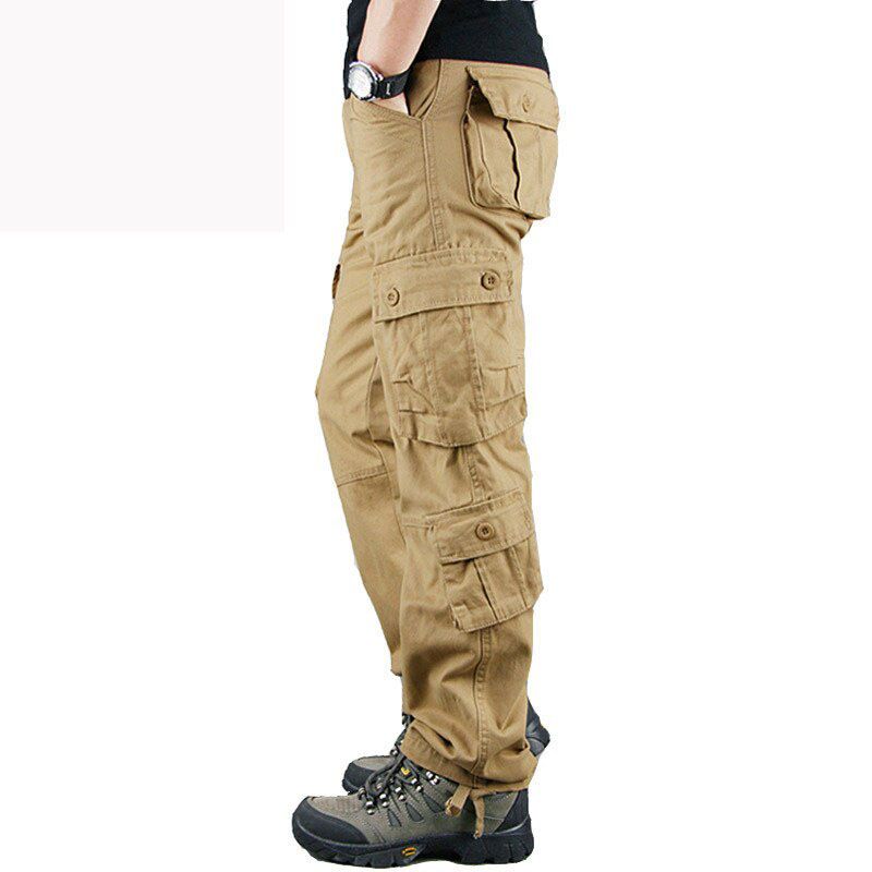 Multi ckets Cargo Pants Men Cotton Casual Trousers For Male Large Size Loose Wide Leg Homme Outdoor Mountaineering Overalls 4X
