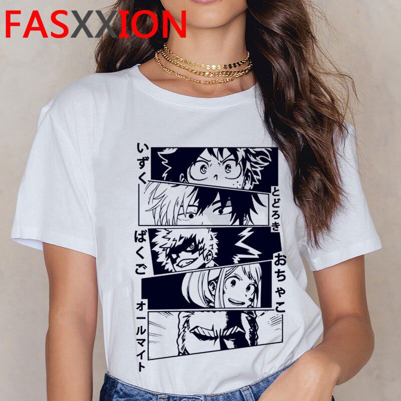My Hero Academia Funny Cartoon T Shirt Men Boku No Hero Academia anime T-shirt Himiko Toga Graphic Tshirt  Hop Top Tees Male