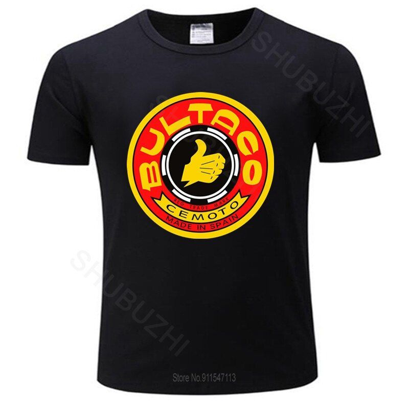 drop shipping Bultaco Cemoto Motorcycles black t shirt Men cotton T-Shirt summer shubuzhi fashion brand Tshirt plus size