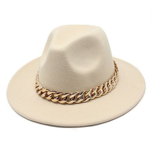 Dark green light fedora hat oversized chain accessory bag uni hat 2021 latest chain two-piece set шапка женская