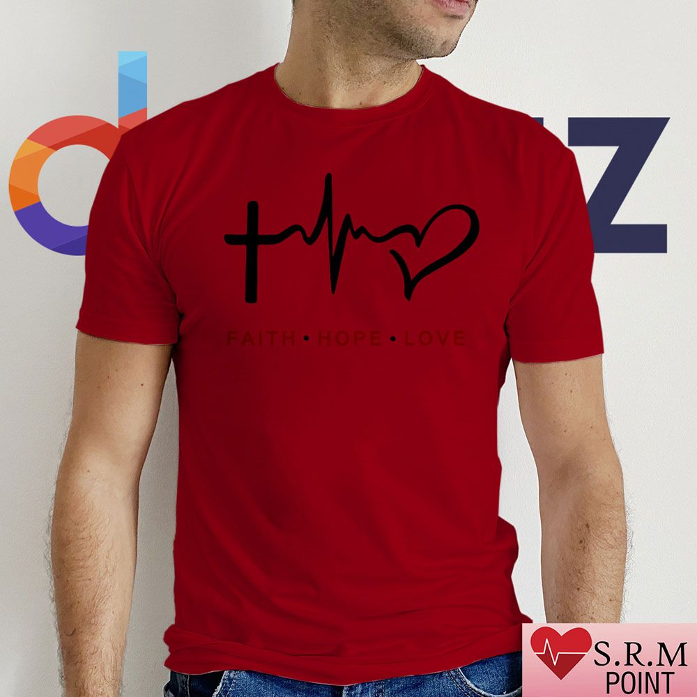 Faith love Digital print T Shirts White Tshirt plain Sublimation cotton pp T-Shirt For man