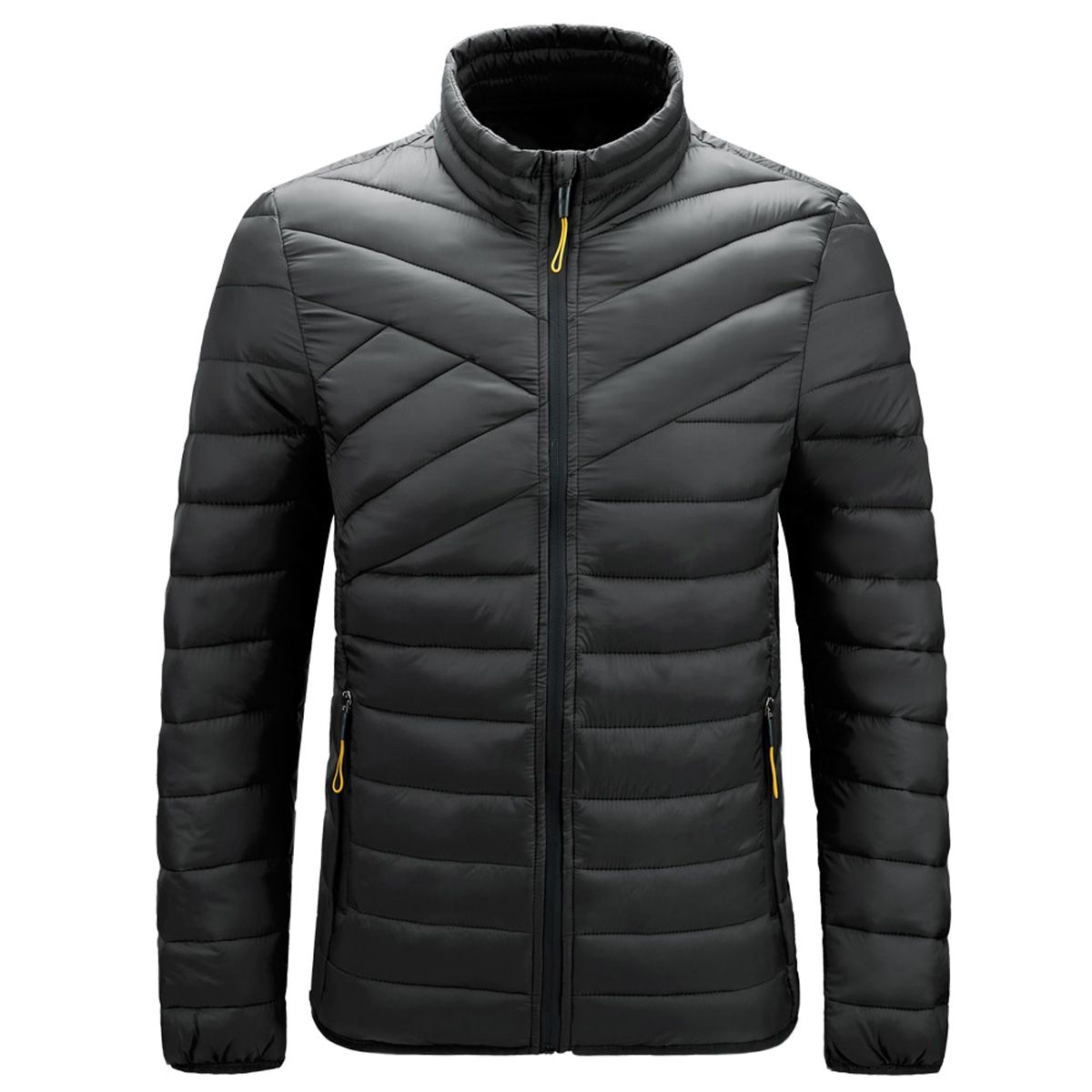 Men Casual Quilted Coats Winter  Warm Fashion Light Women Clothes Baggy Big Size Zipper Jackets